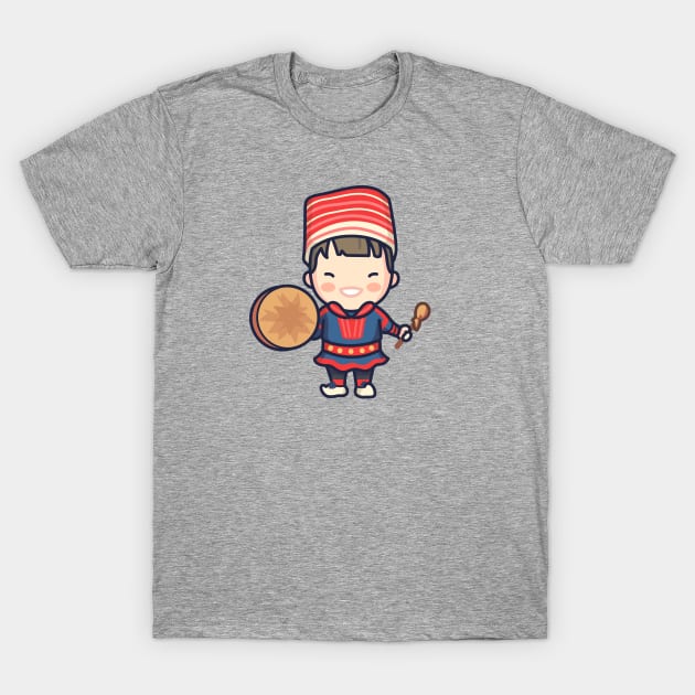 Cute Norwegian Drummer Boy in Traditional Clothing T-Shirt by SLAG_Creative